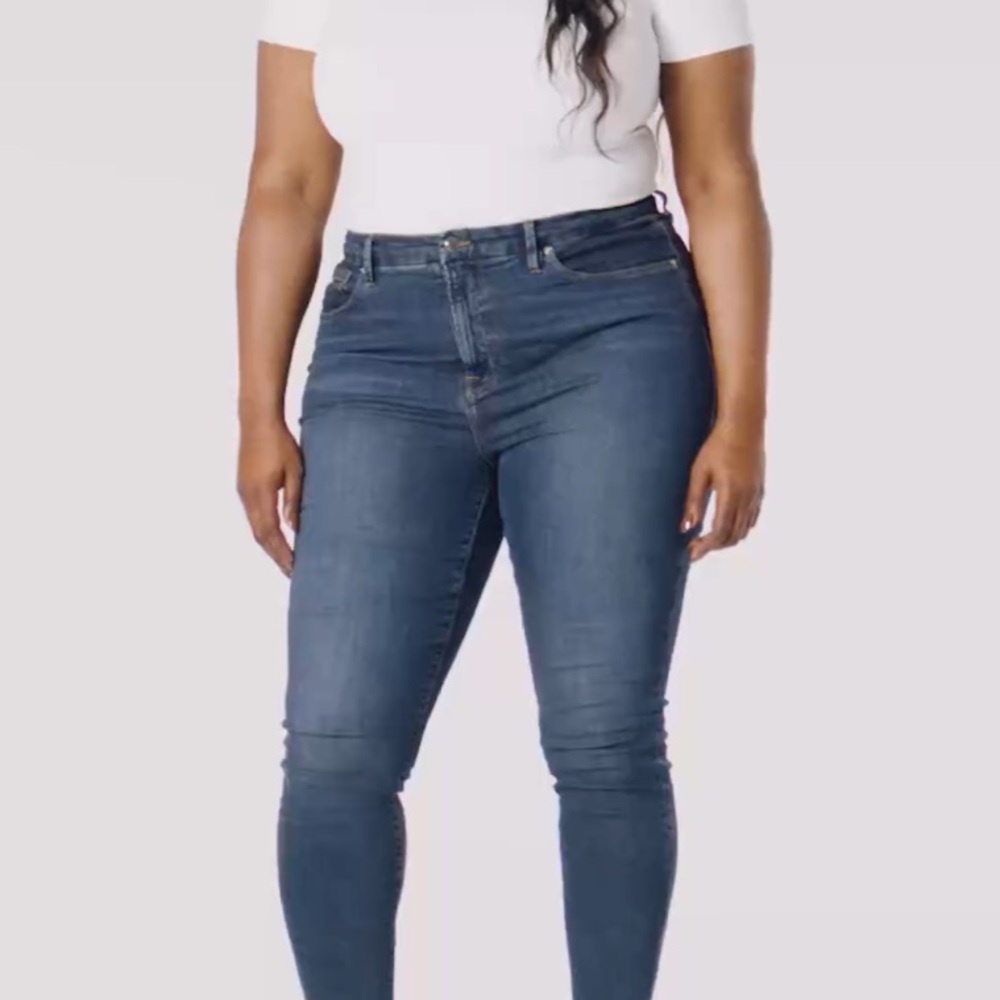 NWT Good American Good Waist Skinny High Rise Indigo Jeans. Sz.20